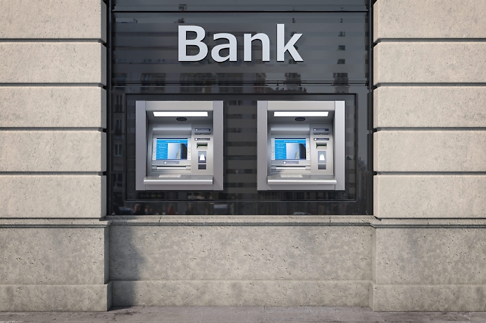 Bank ATM automatic  teller machines for money withdrawing. The s