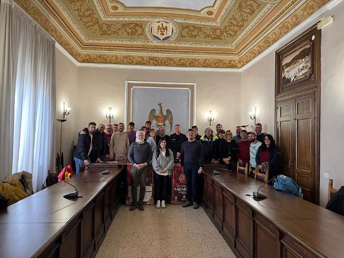 I partecipanti alla conferenza stampa di questa mattina