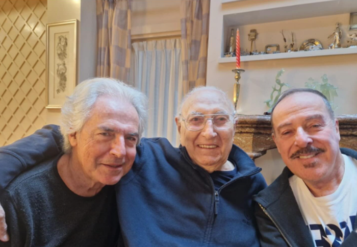 da sinistra Tullio Solenghi, Pippo Baudo e Massimo Lopez