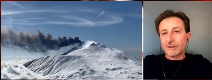 L'Etna e il sindaco di Belpasso Carlo Caputo