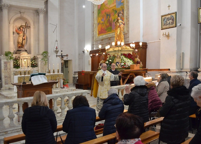 La messa di oggi con l'amministrazione dell'unzione degli infermi