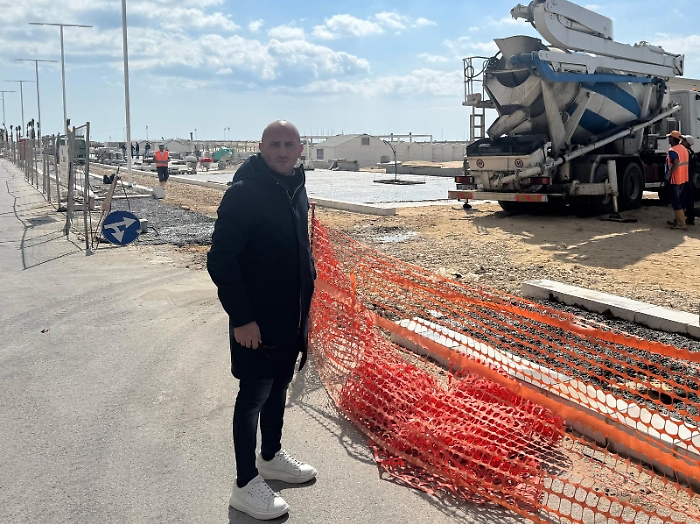 Nicastro durante il monitoraggio dei lavori del secondo stralcio