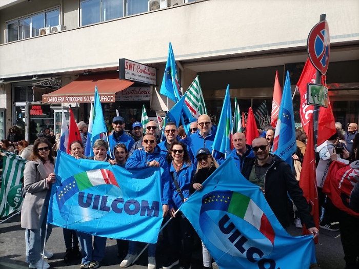 Protesta lavoratori Telecomunicazioni a Catania
