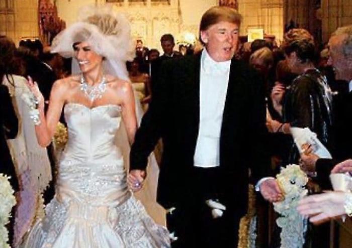 Melania e Donald Trump il giorno delle nozze