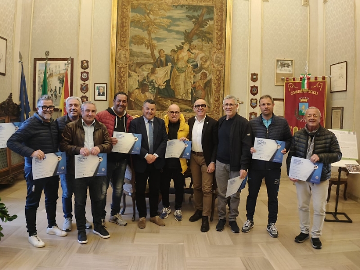 I nuovi arbitri con Cassisi e Marino