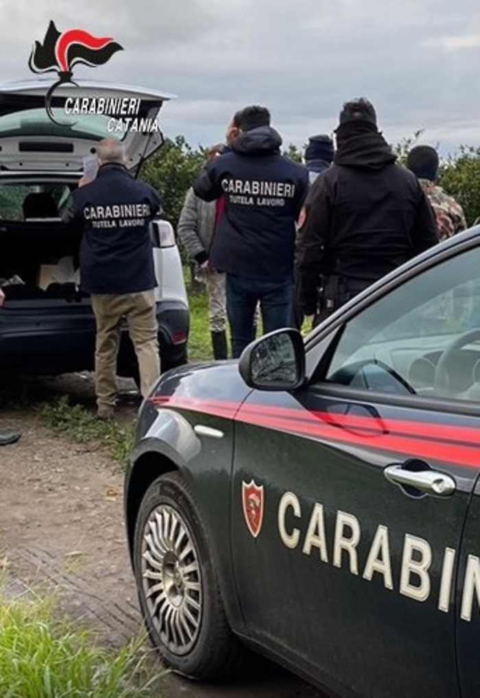 Blitz per lotta al caporalato nel Catanese