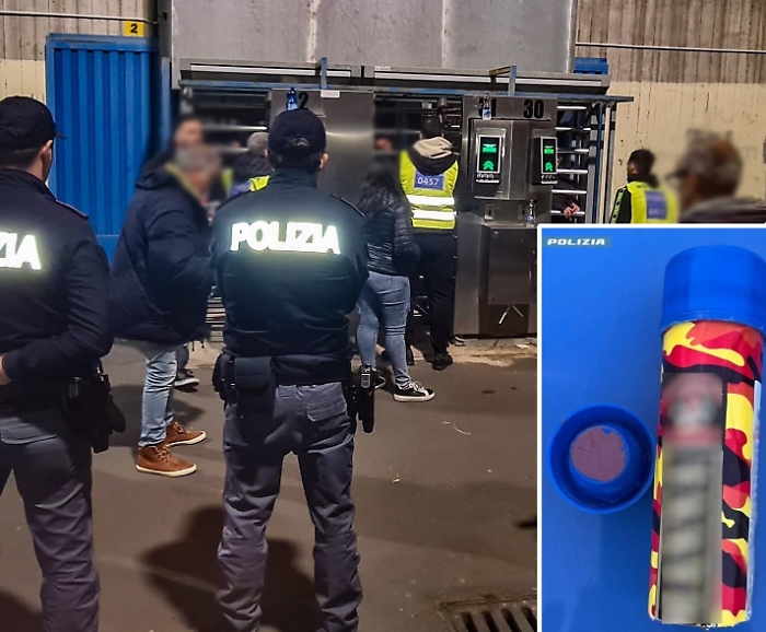 ALLO STADIO CON UN &ldquo;BENGALA&rdquo; NEI PANTALONI, ULTRAS DENUNCIATO DALLA POLIZIA DI STATO. DASPO DI UN ANNO NOTIFICATO IN TEMPO REALE