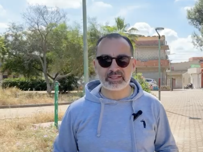 Andrea La Rosa durante un momento del video