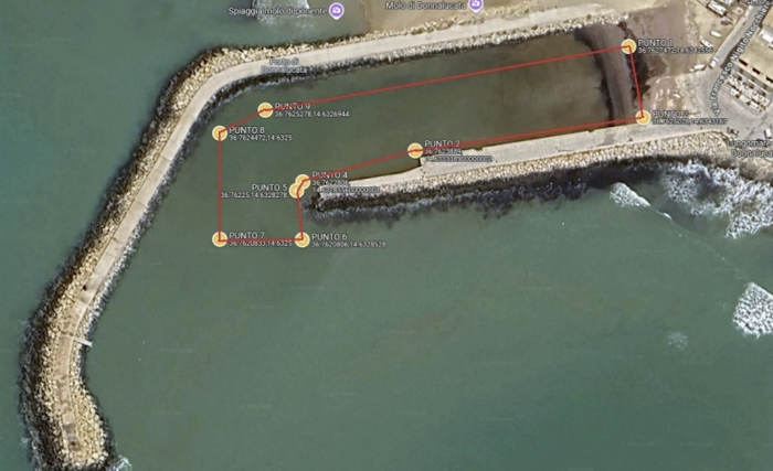 Fondali porto Donnalucata