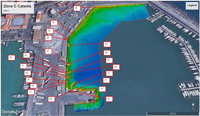 Individuazione dei relitti porto di Catania