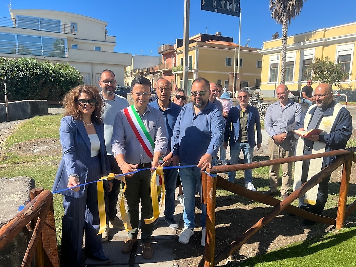 Riposto, restituito alla comunit&agrave; un luogo di gioco e incontro: inaugurata l&rsquo;area ludica di Torre Archirafi