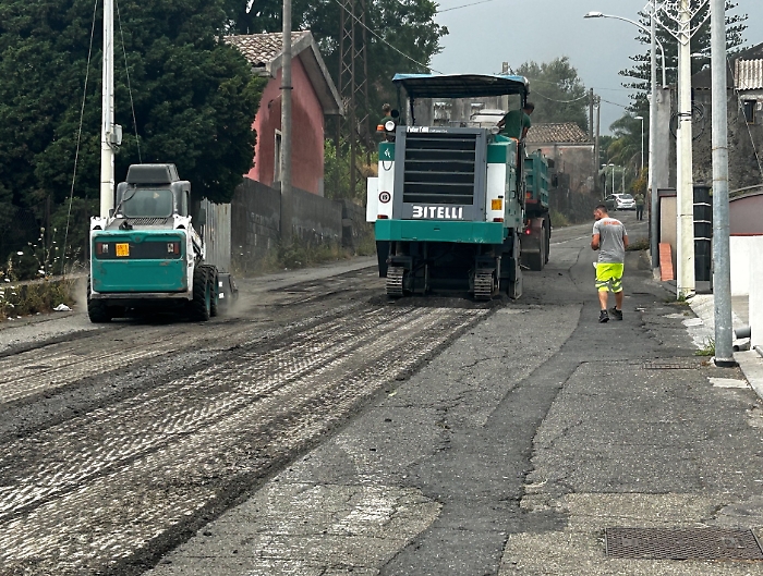 Mascali, al via interventi bitumazione asse viario via Carlino