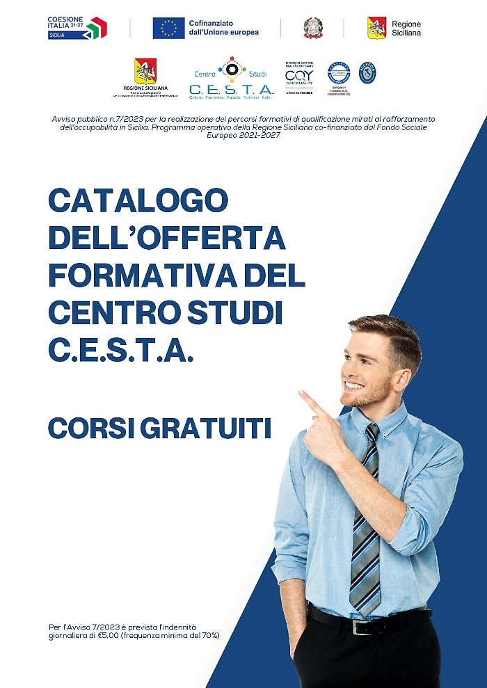 Formazione gratuita per l&rsquo;occupabilit&agrave; in Sicilia: al via i corsi del Centro Studi C.E.S.T.A.