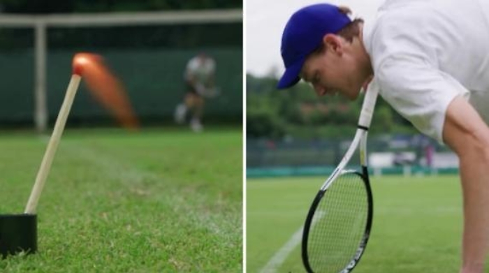 La magia di Sinner (anche in allenamento): accende un fiammifero con il suo servizio