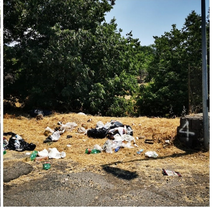 Catania: presenza di spazzatura abbandonata nel territorio di Ragalna