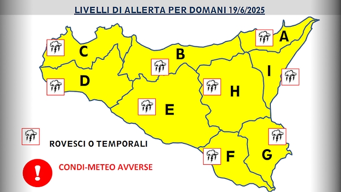 Meteo, allerta gialla per tutta la Sicilia: cosa prevede l'avviso della Protezione civile