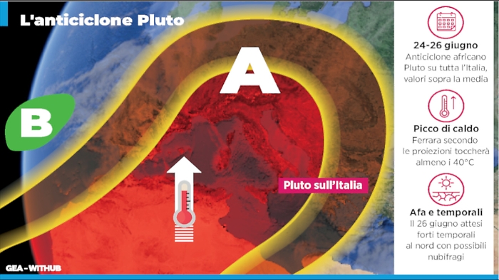 L'Anticiclone Pluto infiamma l'Italia con punte di 40&deg;: la Sicilia "salva" con un solo bollino arancione