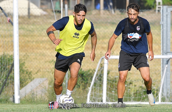 Allenamento Catania calcio a Norcia