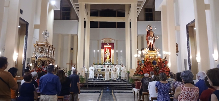 Arca santa e simulacro al santuario del Carmine