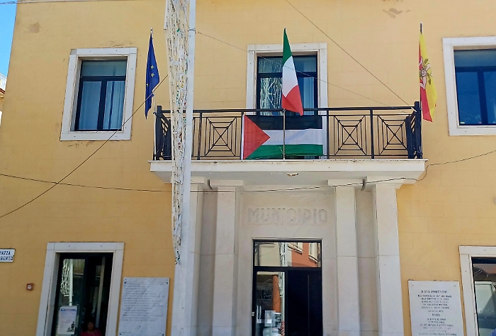 Montedoro Caltanissetta bandiera Palestina