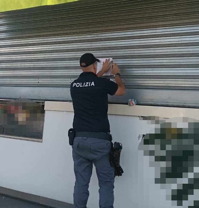 SOSPESE DALLA POLIZIA DI STATO LE ATTIVITA&rsquo; DI UN CHIOSCO DI VIALE MARIO RAPISARDI E DI UN CENTRO SCOMMESSE DI VIA VERRAZZANO (1)