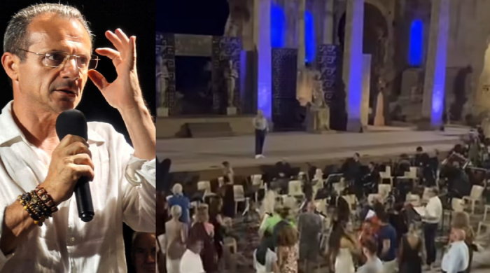 Cateno De Luca e il Teatro Antico di Taormina