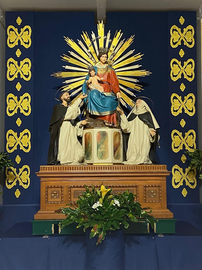 Il simulacro di Maria Santissima del Rosario a Pedalino