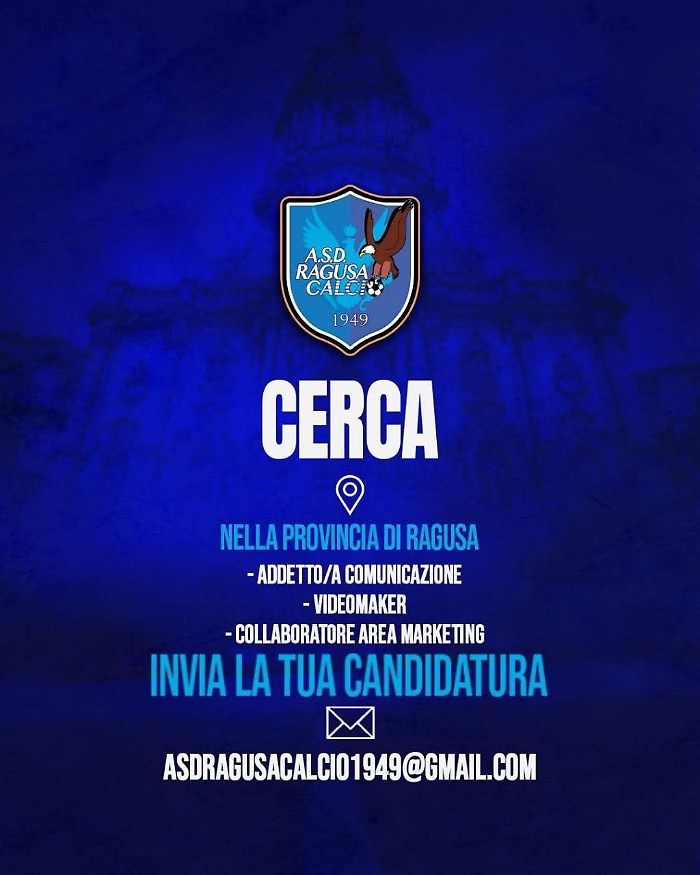 Clamorosa gaffe del Ragusa calcio, l'annuncio sul marketing ha per sfondo il duomo di Modica