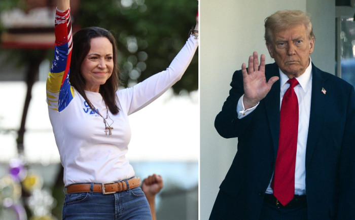 Maria Corina Machado e Donald Trump