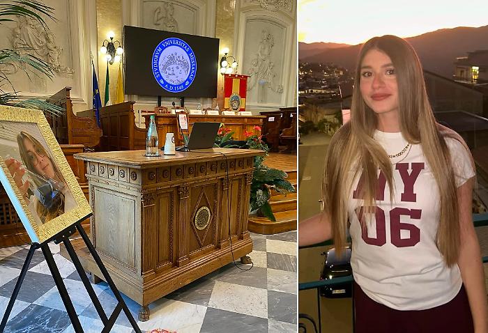 Sara Campanella proclamata dottoressa con 110 e lode: il rettorato di Messina le dedica il cortile