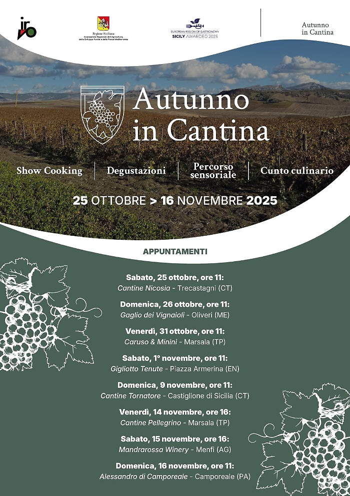 Enoturismo, l'Irvo lancia "Autunno in cantina"