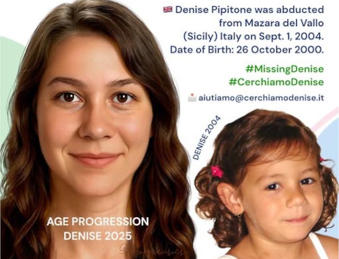 Denise Pipitone, ecco come sarebbe oggi: diffuso un nuovo age progression a 21 anni dalla scomparsa