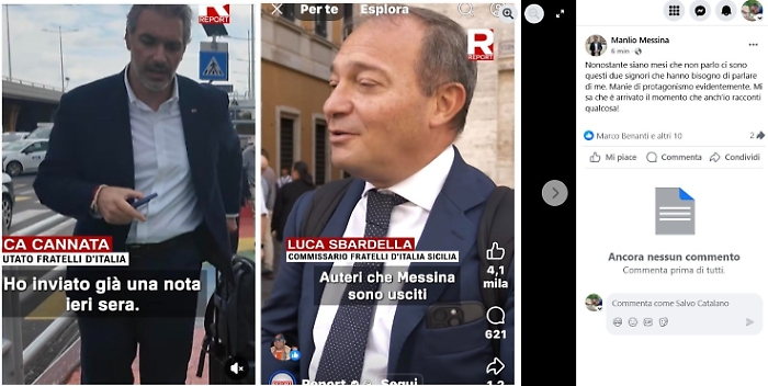 Fratelli d'Italia, la faida siciliana su Report. E Messina replica: &laquo;&Egrave; arrivato il momento che anch&rsquo;io racconti qualcosa&raquo;