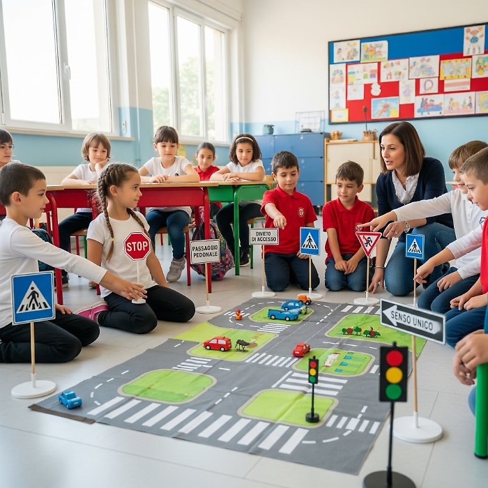 Sicurezza stradale in classe: la Polizia municipale e l'ACI  educano i giovani