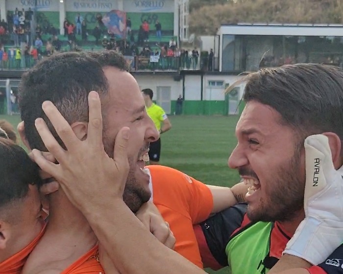 L'esultanza di Romano (Modica)