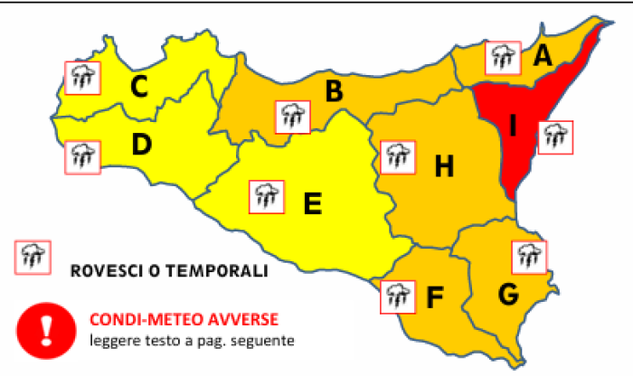 Il maltempo spacca in due la provincia, scuole chiuse da Bagheria a Cefal&ugrave;