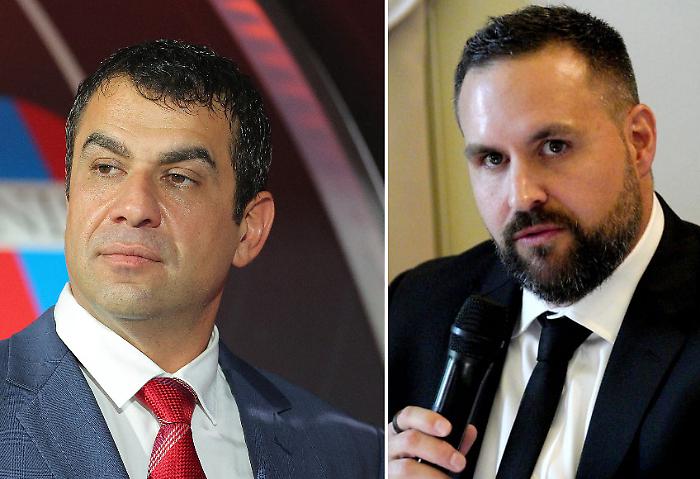 Ross Pelligra, presidente del Catania e Justin Davis