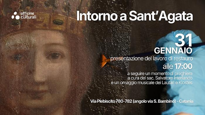 Locandina restauro Icona Sant'Agata