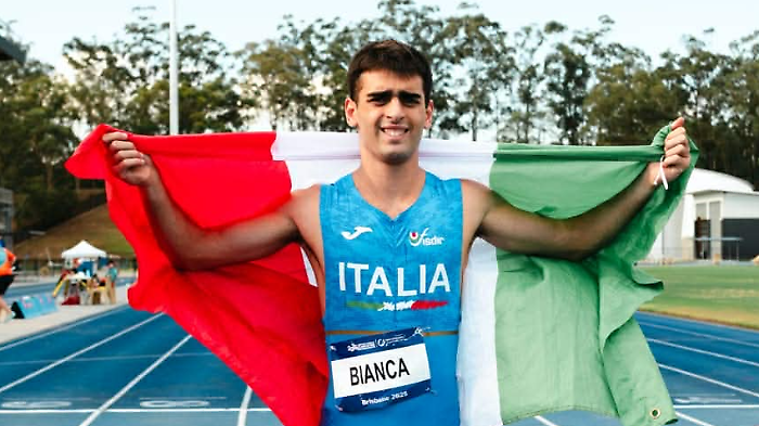 Il campione paralimpico Salvo Bianca ai  Mondiali Virtus in Spagna