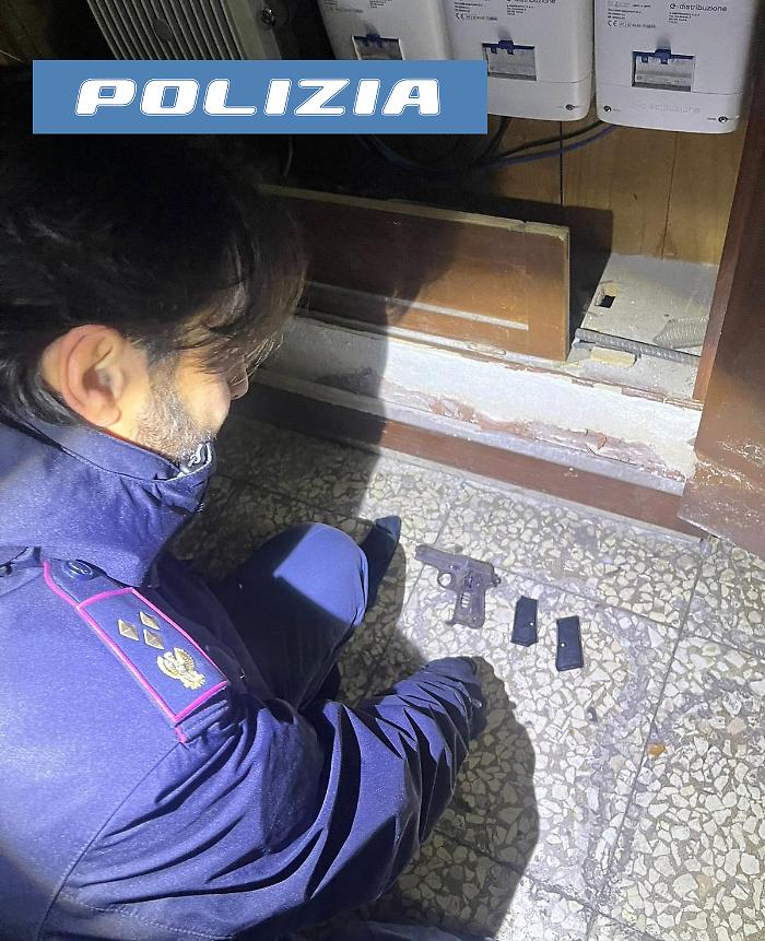 Una pistola nel contatore: la Polizia scopre arma con matricola abrasa a Monte Po