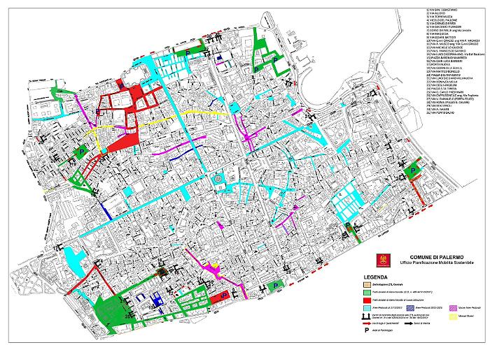 Nuove pedonalizzazioni nel centro storico di Palermo: la Giunta approva il piano per la mobilit&agrave; sostenibile
