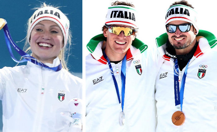 Doppia festa azzurra a Milano-Cortina: torte glassate o improvvisate per Lollobrigida, Franzoni e Paris