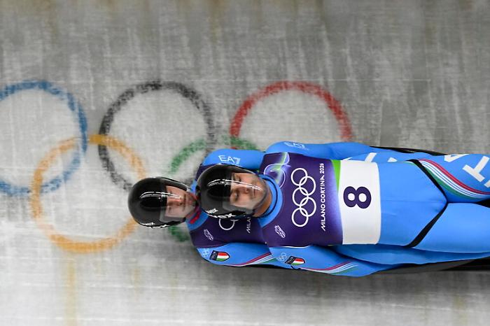 Storica doppietta azzurra nello slittino a coppia: due ori nel giro di un'ora, a Cortina  &egrave; un delirio 