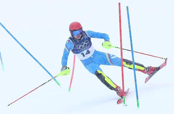 Lo slalom di Vinatzer dura 23'', poi l'azzurro scivola ed &egrave; fuori: Olimpiade da dimenticare