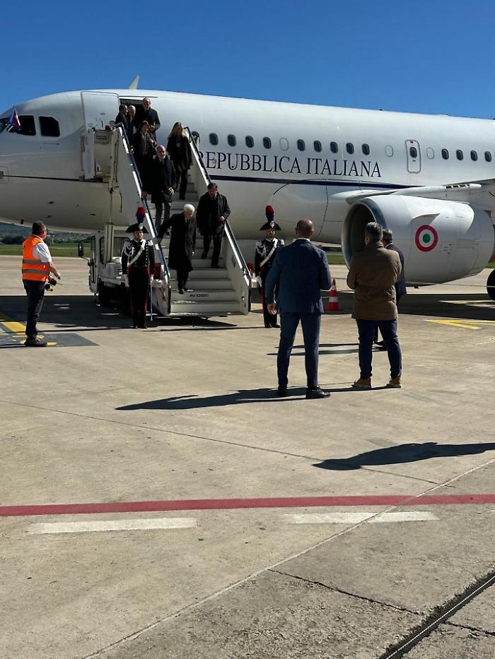 L'aeroporto di Comiso ha ospitato per la prima volta nella sua storia un presidente della Repubblica