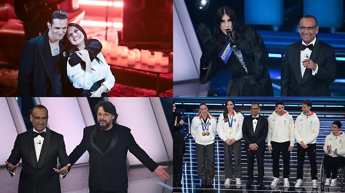 Pausini apre la seconda serata, Conti alla sfida degli ascolti. Ovazione per Lauro