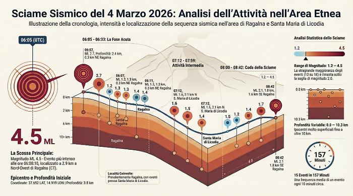 Terremoto con epicentro a Ragalna, uno sciame sismico lungo 14 scosse