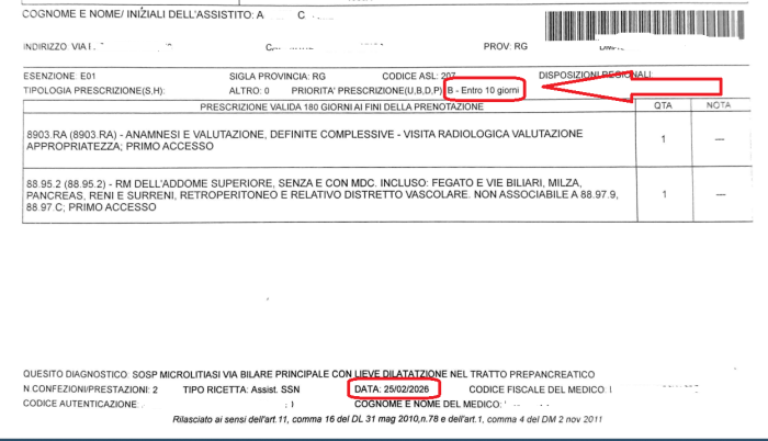 Esame da effettuare entro dieci giorni, glielo prenotano a distanza di dieci mesi: accade a Ragusa