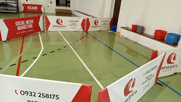 Ragusa e le pozzanghere all'interno dell'impianto sportivo Pappalardo, Firrincieli: "Trovare una soluzione"