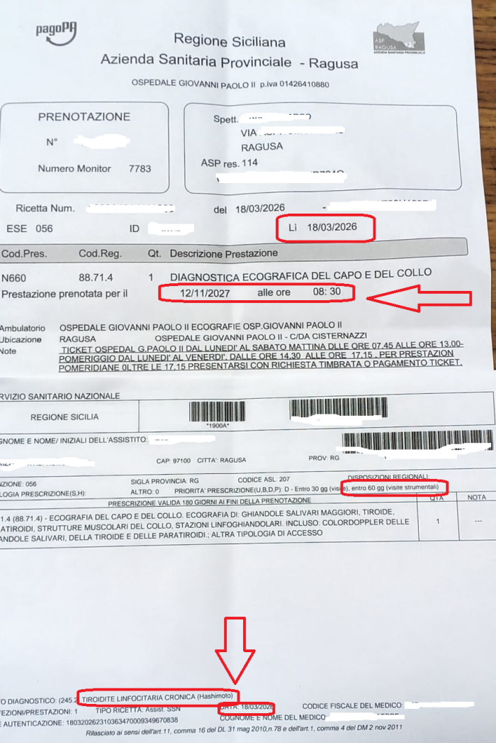 Attese impossibili e diritti negati: il comitato civico Art. 32 denuncia un nuovo caso all'Asp di Ragusa